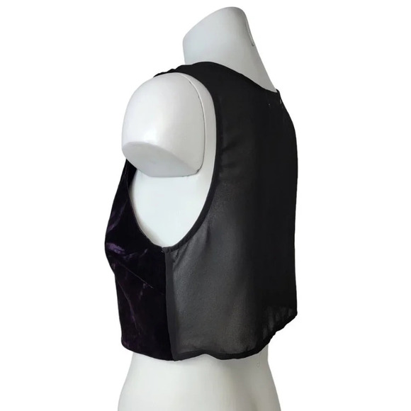 Band Of Gypsies Crushed Velvet Crop Top - Picture 3 of 5